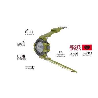 Billow Sport Watch XS15GR Verde, Anti-shock IP68, Bluetooth