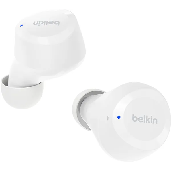 Belkin auriculares True Wireless SoundForm Bolt Blancos, Bluetooth 28h IPX4 frente al agua