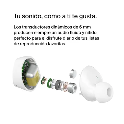 Belkin auriculares True Wireless SoundForm Bolt Blancos