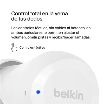 Belkin auriculares True Wireless SoundForm Bolt Blancos