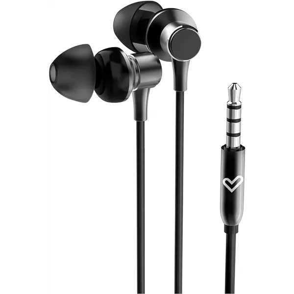 Energy Sistem Metallized Jack 3,5 mm Negro - Auriculares con Micrófono,Control de Volumen, Aluminio