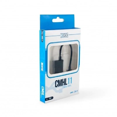 Cable MHL 11 Pines 3GO CMHL11 HDMI Macho - MicroUSB Macho/ Negro