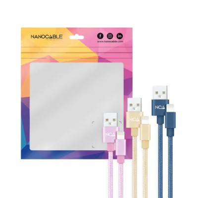 Cables USB 2.0 Lightning Nanocable 10.10.0401-CO2/ USB Macho -