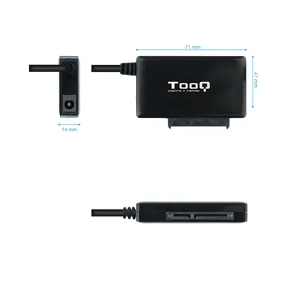 Adaptador para Discos Duros 2.5'/3.5' TooQ TQHDA-02C/ USB