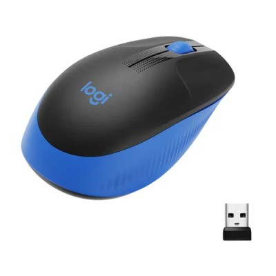 Logitech M190 Negro/Azul Ratón inalámbrico tamaño normal