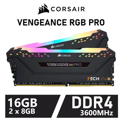 Corsair Vengeance RGB PRO KIT 16GB DDR4 3600MHz XMP CL18 1.35v