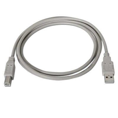 Cable USB 2.0 Impresora Aisens A101-0001/ USB Tipo-B Macho -