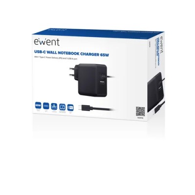 Ewent cargador usb-cpd 65w + puerto usb-a