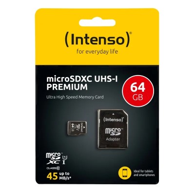 Intenso 3423490 micro sd uhs-i premium 64gb c/adap