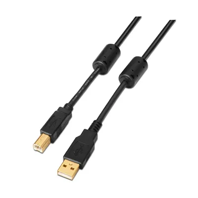 Cable USB 2.0 Impresora Aisens A101-0009/ USB Tipo-B Macho -