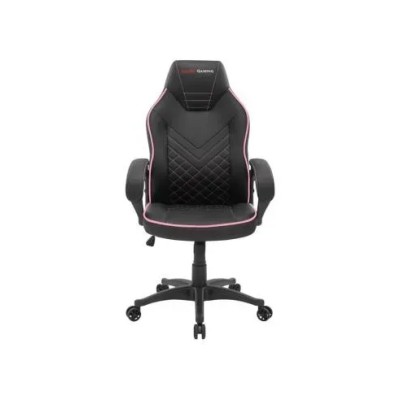 Silla Gamer Mars Gaming Mgcx One Negra Con Detalle Linea Rosa