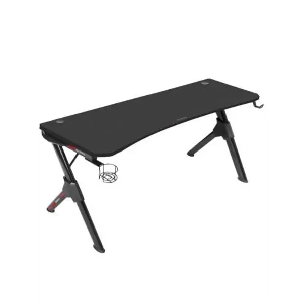 Mesa Mars Gaming Mgd 140 Black Chasis De Acero Tablero 140x60cm Altura 75cm Alfombrilla Nanotextil Con Guias Y Soportes