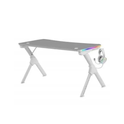 Mesa Mars Gaming Mgd Rgb 140 White Chasis De Acero Tablero