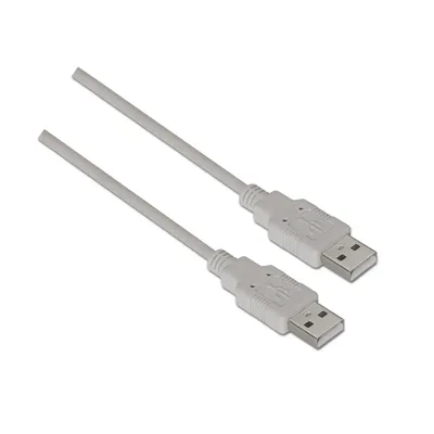 Cable USB 2.0 Aisens A101-0021/ USB Macho - USB Macho/ Hasta