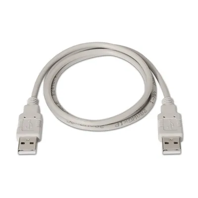 Cable USB 2.0 Aisens A101-0021/ USB Macho - USB Macho/ Hasta