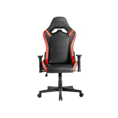 Silla Gamer Mars Gaming Mgcprobr Negra Con Detalle Rojos Brazos