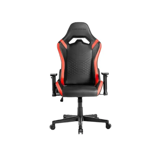 Silla Gamer Mars Gaming Mgcprobr Negra Con Detalle Rojos Brazos Regulables En Altura Reclinable 135º