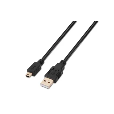 Cable USB 2.0 Aisens A101-0024/ USB Macho - USB Mini Macho/