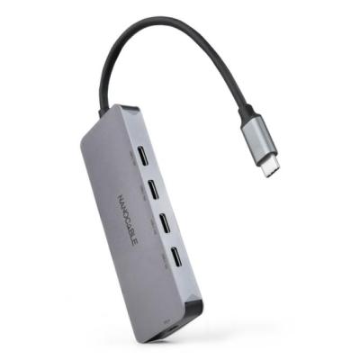 Hub USB Tipo-C Nanocable 10.16.4505/ 4xUSB Tipo-C/ 1xUSB Tipo-C