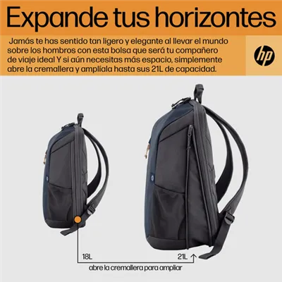 Mochila HP Travel 6B8U7AA para Portátiles hasta 15.6'/ Azul