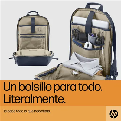 Mochila HP Travel 6B8U7AA para Portátiles hasta 15.6'/ Azul