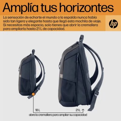 Mochila HP Travel para Portátiles hasta 15.6'/ Gris