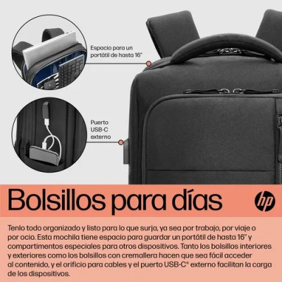 Mochila HP Renew Executive para Portátiles hasta 16'/ Negra