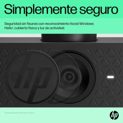 HP 625 Webcam FHD Enfoque Automático, 4MP, USB, Clip/Soporte