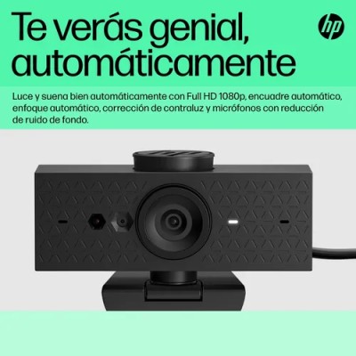 HP 625 Webcam FHD Enfoque Automático, 4MP, USB, Clip/Soporte