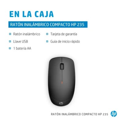 Ratón Inalámbrico HP 235/ Hasta 1600 DPI/ Negro