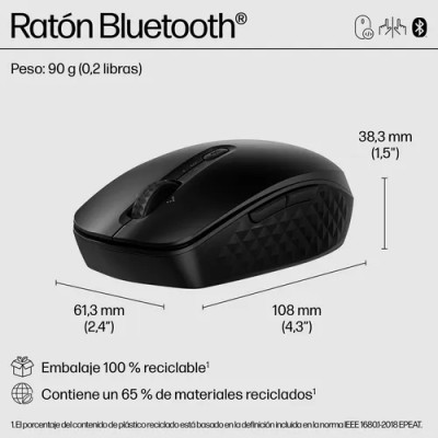 Ratón Inalámbrico por Bluetooth HP 425 Programable/ Hasta 4000