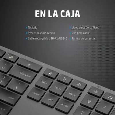 Teclado Inalámbrico HP 975 Dual/ Negro