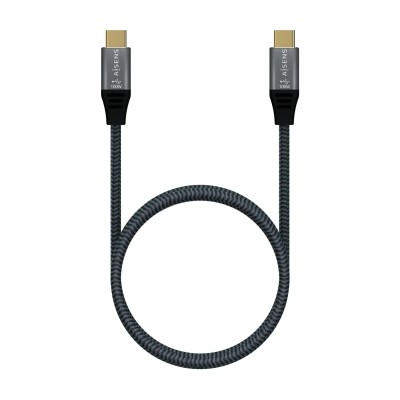 Cable USB 2.0 Tipo-C Aisens A107-0629 5A 100W/ USB Tipo-C Macho