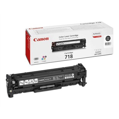 Canon CRG-718 Bk cartucho de tóner 1 pieza(s) Original Negro