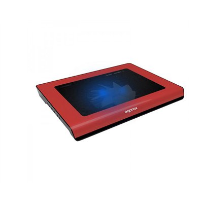 Laptop Cooler Pad 14" 2 Leds Rojo Approx