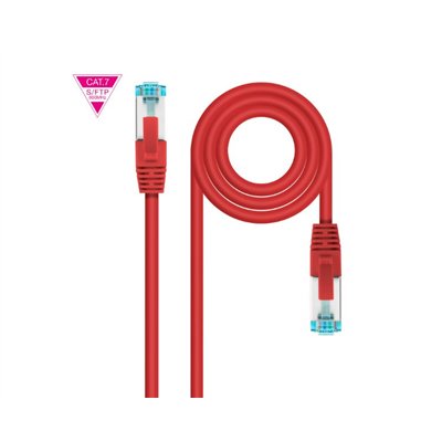 Nanocable Cable de Red Cat.7 600MHZ LSZH SFTP PIMF AWG26, Rojo