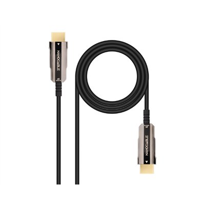 Nanocable Cable HDMI V2.0 AOC 4K@60Hz 18Gbps A/M-A/M, Negro, 60