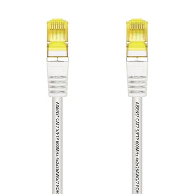 Cable de Red RJ45 SFTP Aisens A146-0489 Cat.7/ 50cm/ Blanco