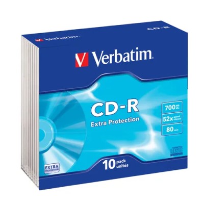 CD-R Verbatim Datalife 52X/ Estuche delgado-10uds