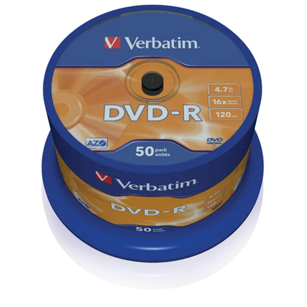 DVD-R Verbatim Advanced AZO 16X/ Tarrina-50uds