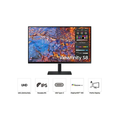 Monitor Profesional Samsung ViewFinity S8 S27B800PXU 27'/ 4K/