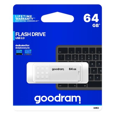 Goodram ume2 lápiz usb 64gb usb 2.0 blanco