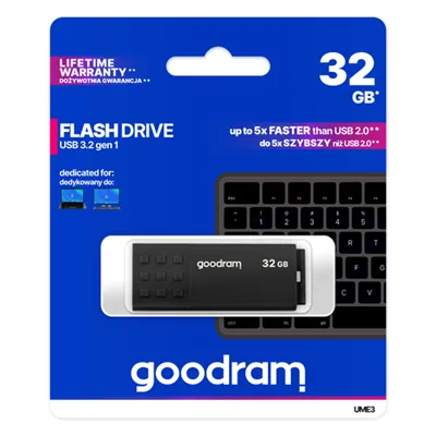 Goodram ume3 lápiz usb 32gb usb 3.0 negro