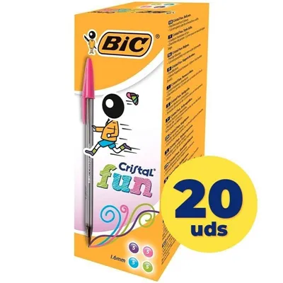 Caja de Bolígrafos de Tinta de Aceite Bic Cristal Fun 895793/