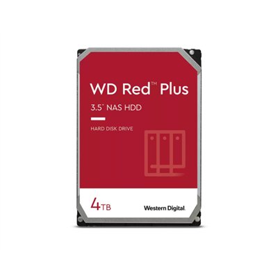 WD Red Plus NAS 4TB 5400rpm HDD 3.5" 256MB SATA 6GB/s