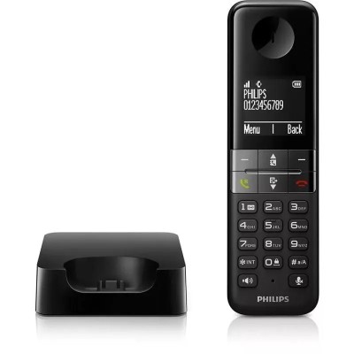 Teléfono Inalámbrico Philips D4701B/34/ Negro