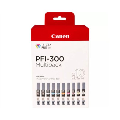 Canon PFI-300 cartucho de tinta 10 pieza(s) Original Negro