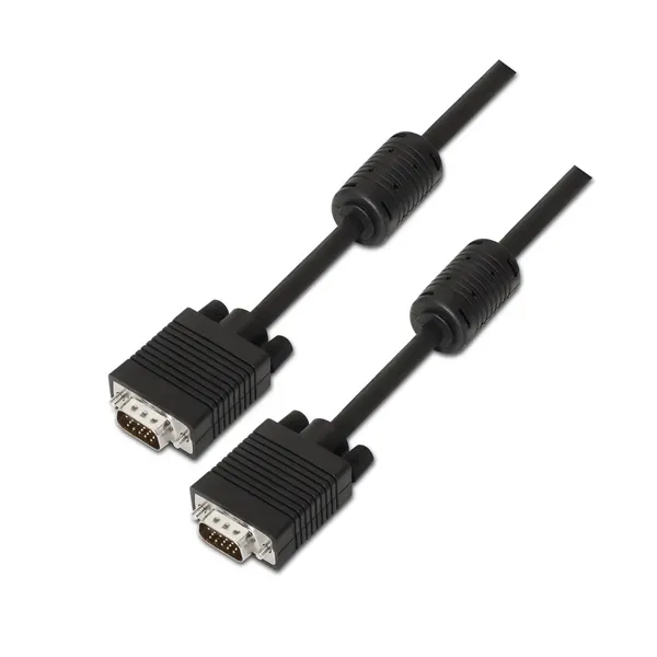 Cable SVGA Aisens A113-0076/ HDB15 Macho - HDB15 Macho/ Hasta 3W/ 10Mbps/ 20m/ Negro