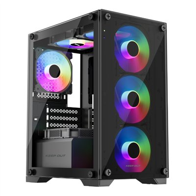 Caja Microatx Xc-201 Glass Argb Keepout