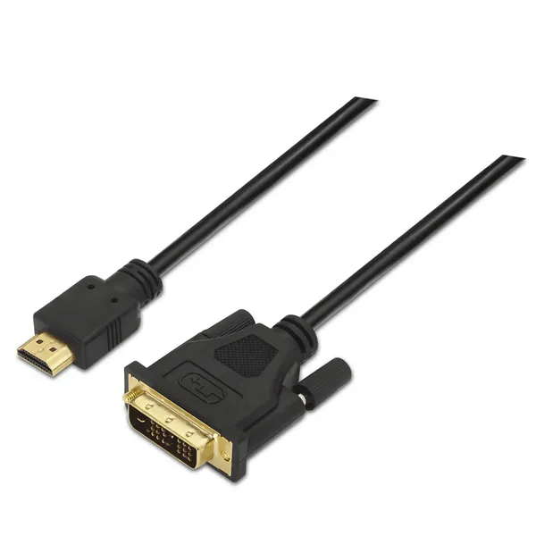 Cable HDMI Aisens A117-0090/ DVI Macho - HDMI Macho/ Hasta 10W/ 720Mbps/ 1.8m/ Negro